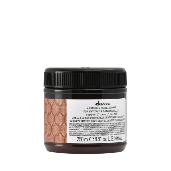 Davines Alchemic Conditioner Copper 250ml – farbauffrischender Conditioner für kupferfarbenes Haar im orangefarbenen Tiegel