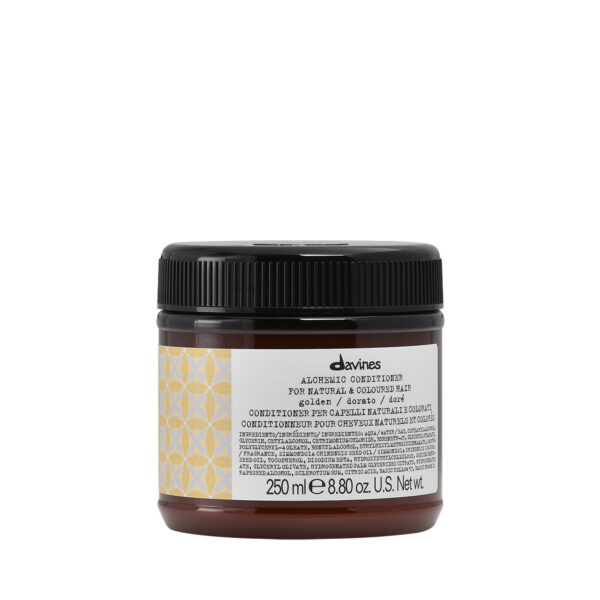 Davines Alchemic Conditioner Golden 250ml – glanzgebender Conditioner für goldblondes Haar im honigfarbenen Tiegel