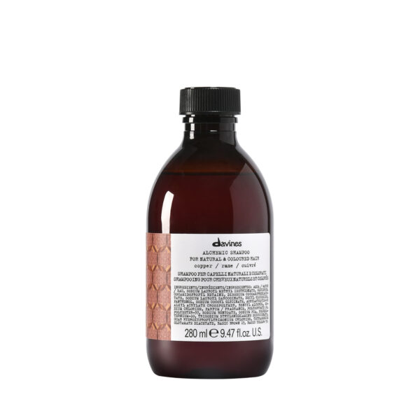 Davines Alchemic Shampoo Copper – kupferfarbenes Shampoo in eleganter Flasche