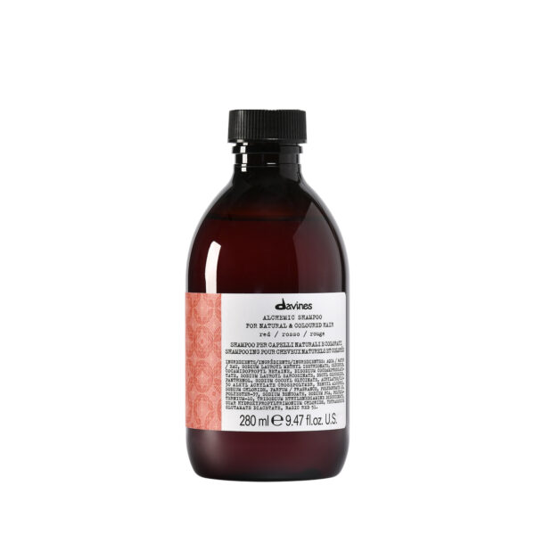 Davines Alchemic Shampoo Red – rotes Shampoo in eleganter Flasche zur Farbauffrischung