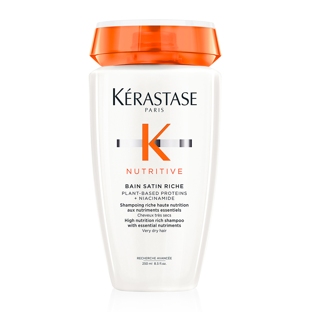Shampoo der Marke Kérastase, Produktname „Nutritive Bain Satin Riche
