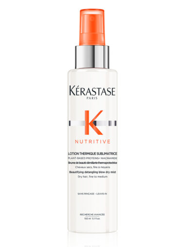 Sprühflasche mit Hitzeschutz-Lotion der Marke Kérastase, Produktname „Nutritive Lotion Thermique Universelle