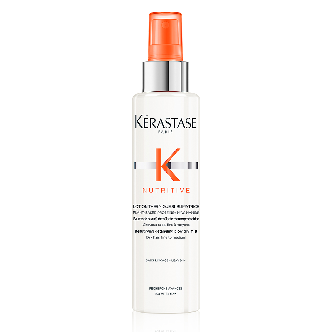 Sprühflasche mit Hitzeschutz-Lotion der Marke Kérastase, Produktname „Nutritive Lotion Thermique Universelle