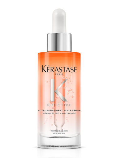 Glasflasche mit Pipette, Produktname „Kérastase Nutritive Nutri-Supplement Scalp Sérum