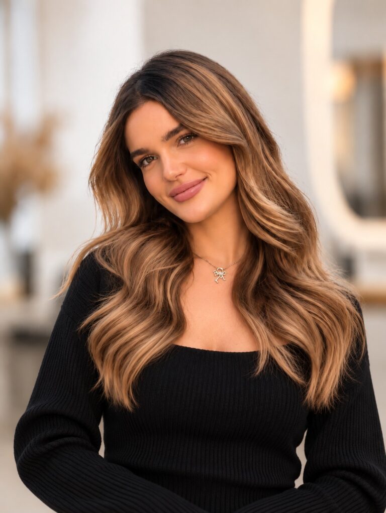 Porträt von Luisa Maier, Spezialistin für Coloration und moderne Farbtechniken bei Janine Schmidt HAIR DESIGN.